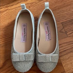 Nanette Lepore girls 13 rhinestone ballet flats